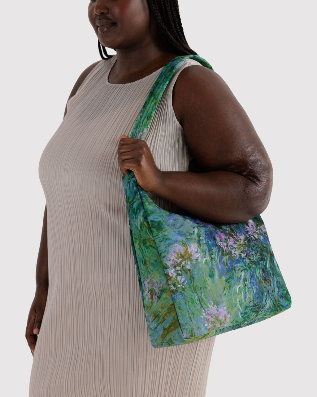 Nylon Shoulder Bag - Agapanthus Claude Monet